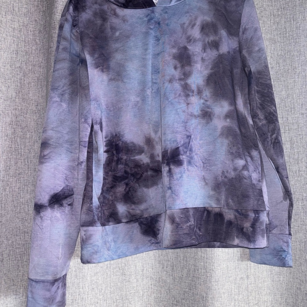 VOGO Athletica Purple and Blue Tie-Dye Hoodie